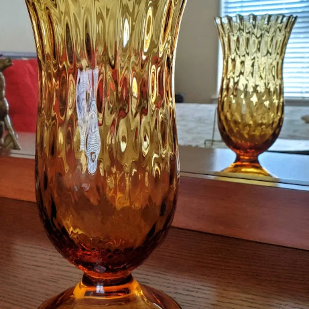 Vintage Empoli Amber Vase - Picture 7 of 9